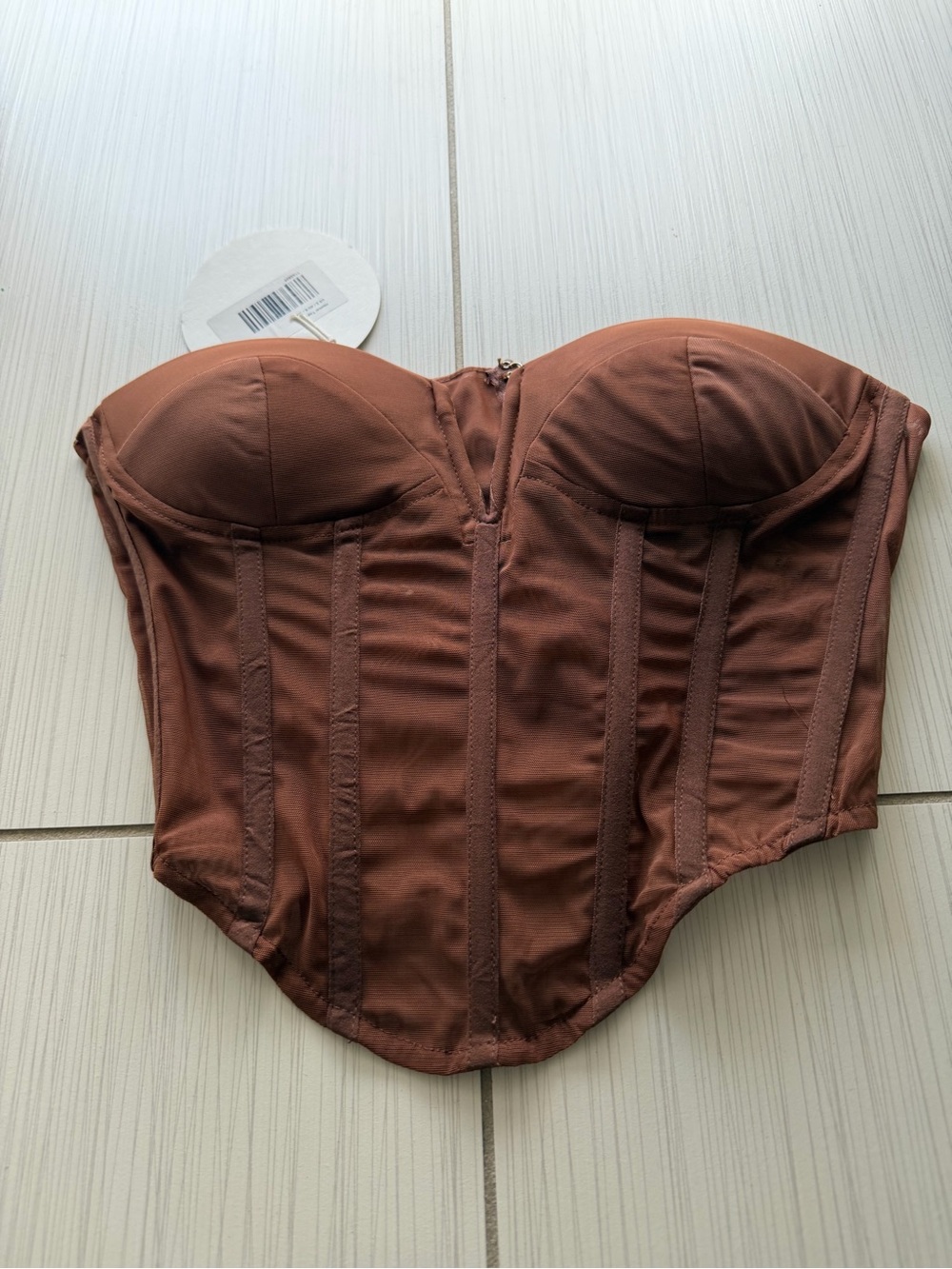 Princess Polly Brown Strapless Corset Top